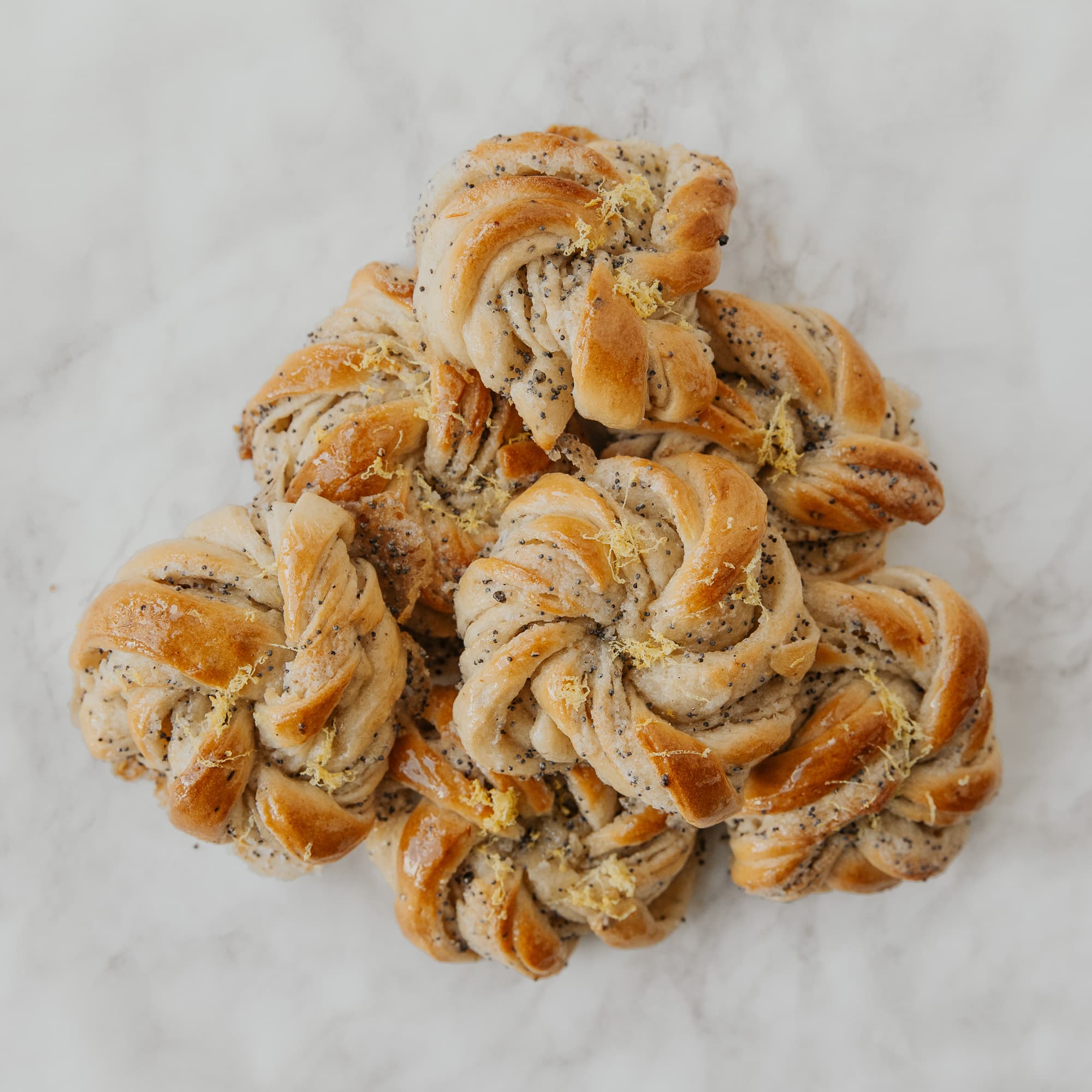 Vegan Lemon Poppy Seed Buns