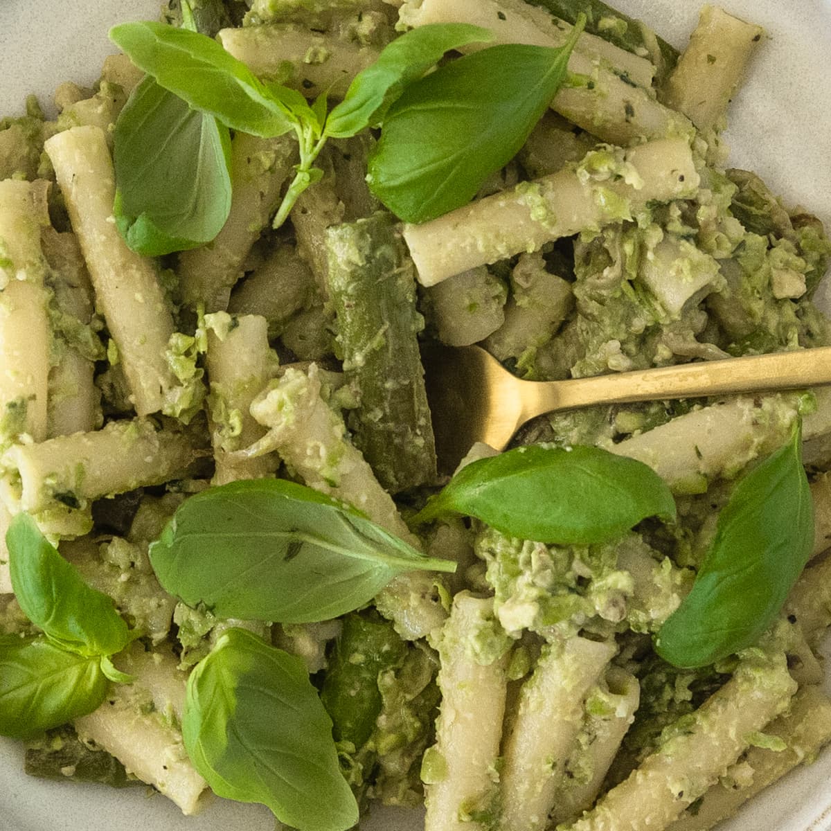 Asparagus Pea Pesto Pasta | Cookies and Salt