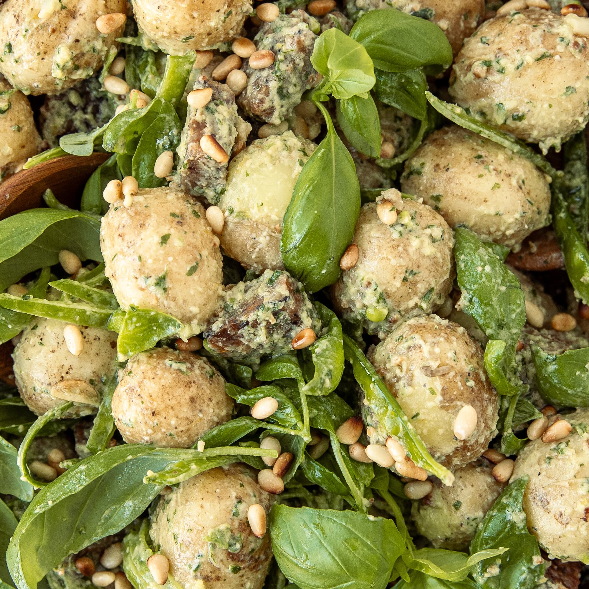 Creamy Pesto Potato Salad
