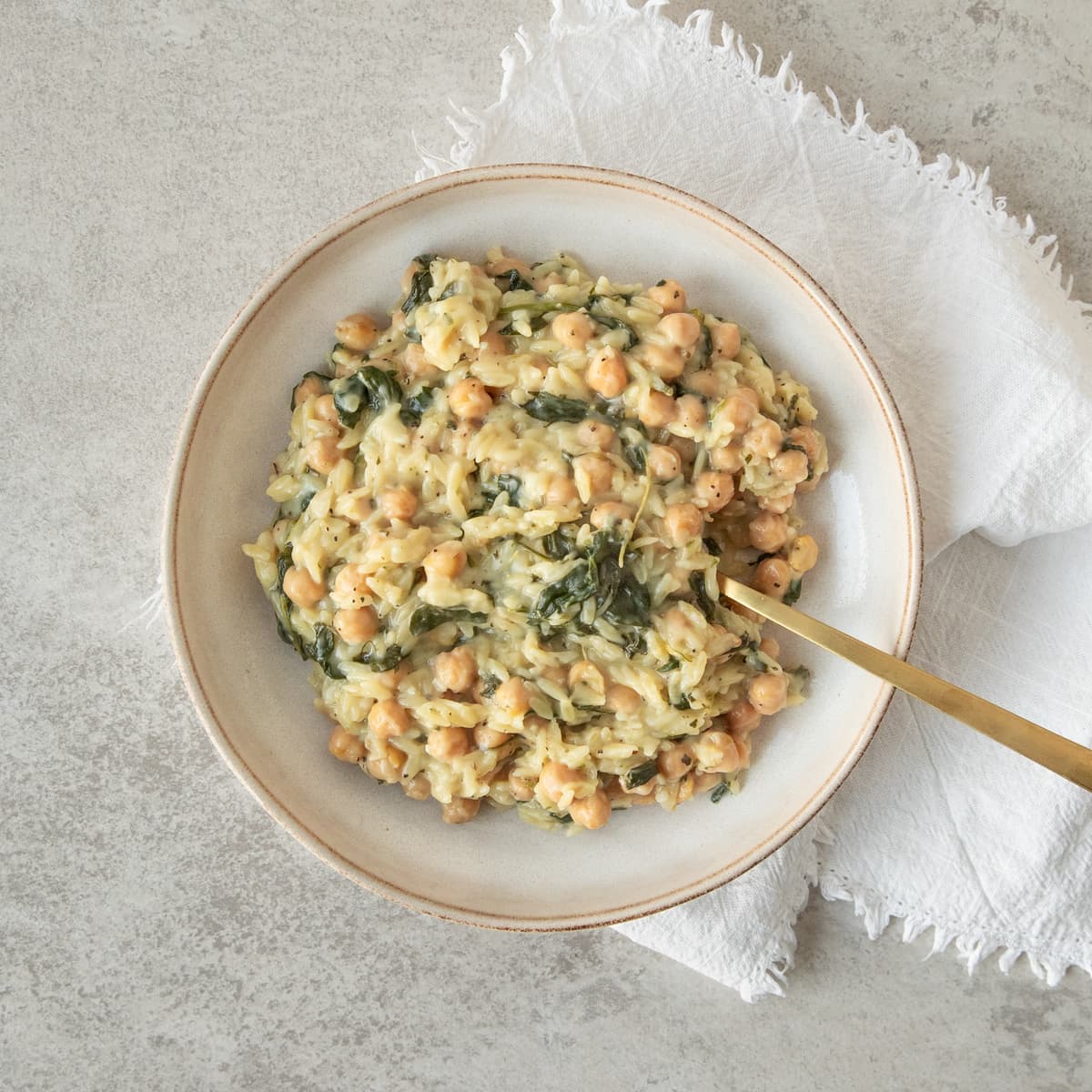 Creamy Spinach One-Pot Orzo | Cookies and Salt