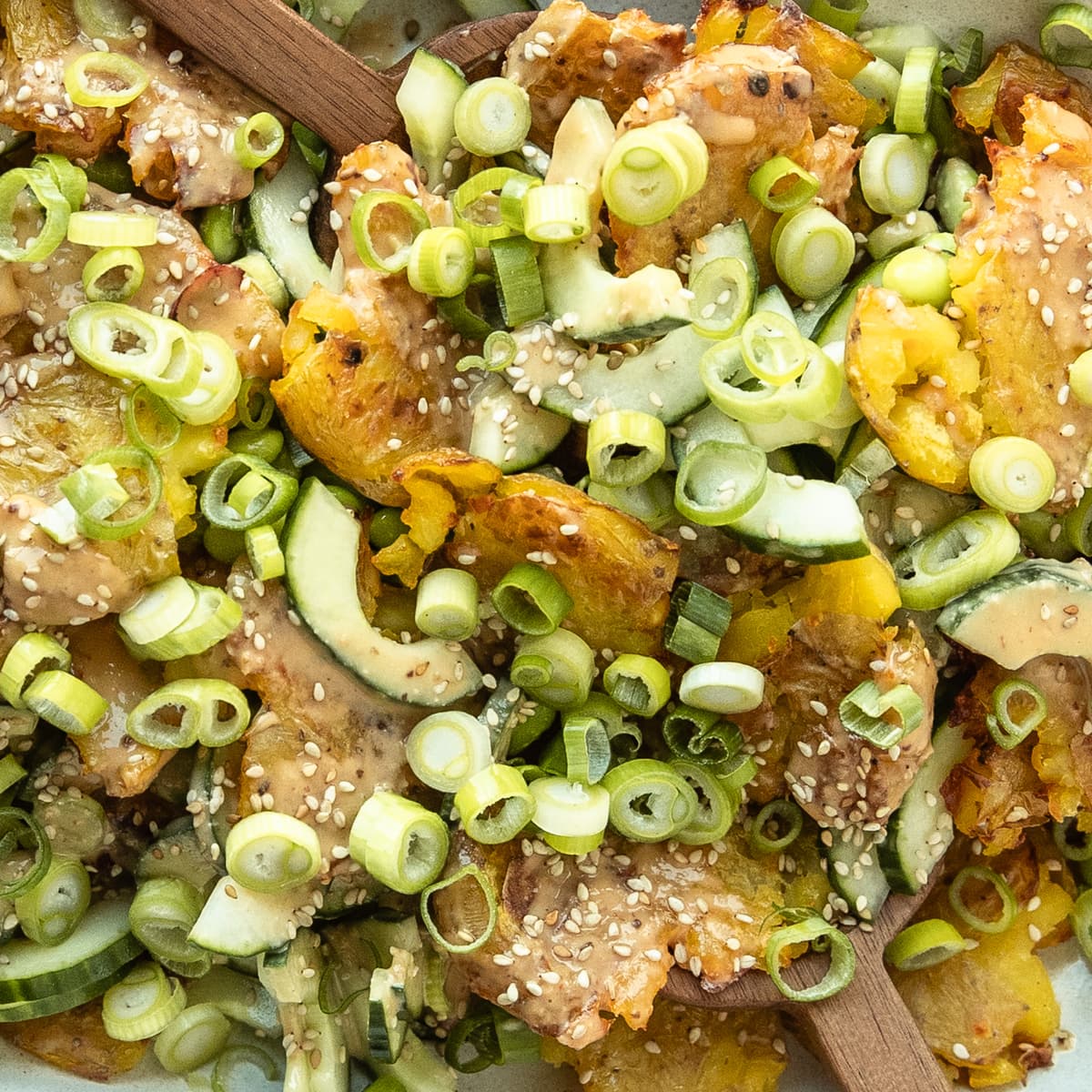 Crispy Potato Sesame Salad | Cookies and Salt