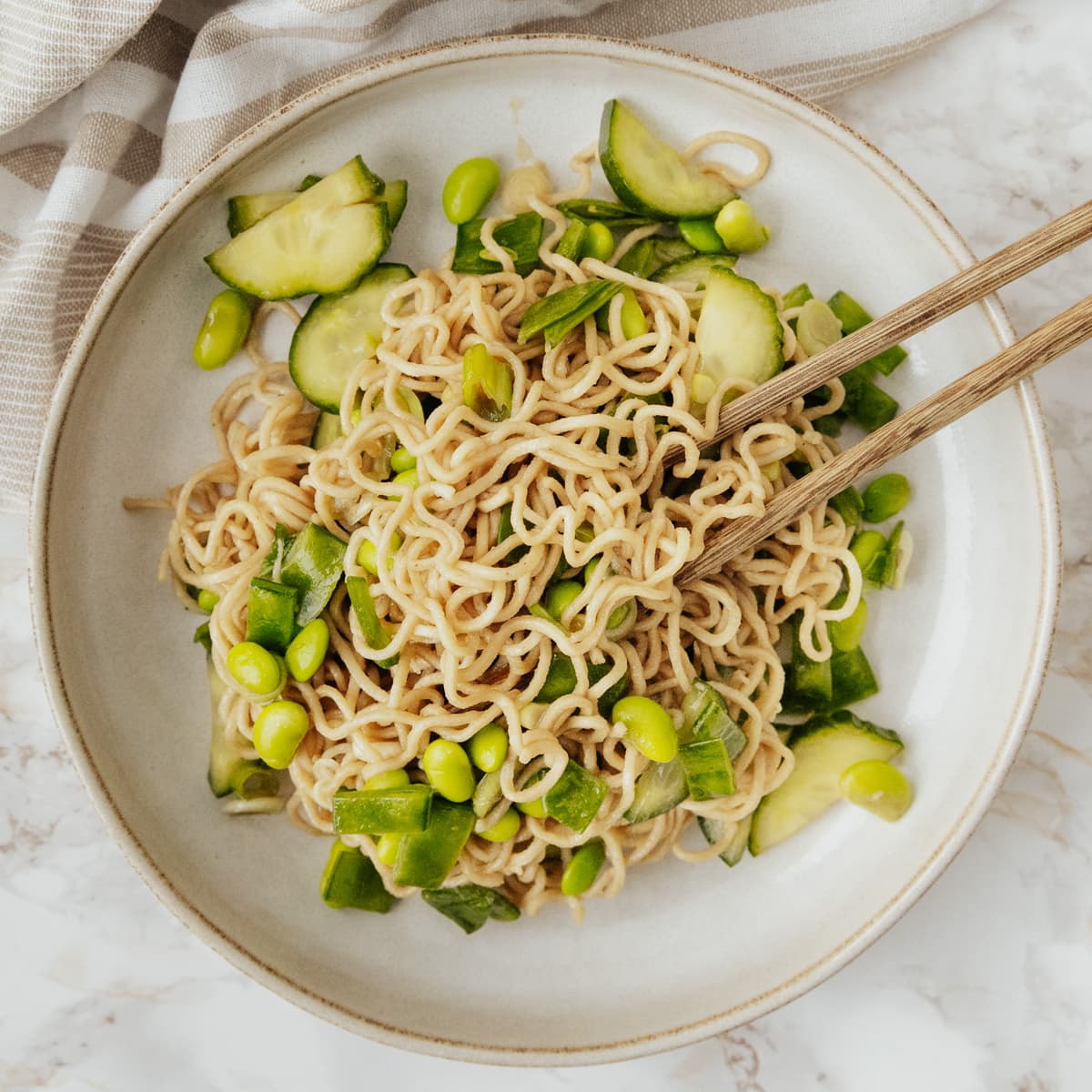 Cucumber Soybean Noodles | Cookies and Salt
