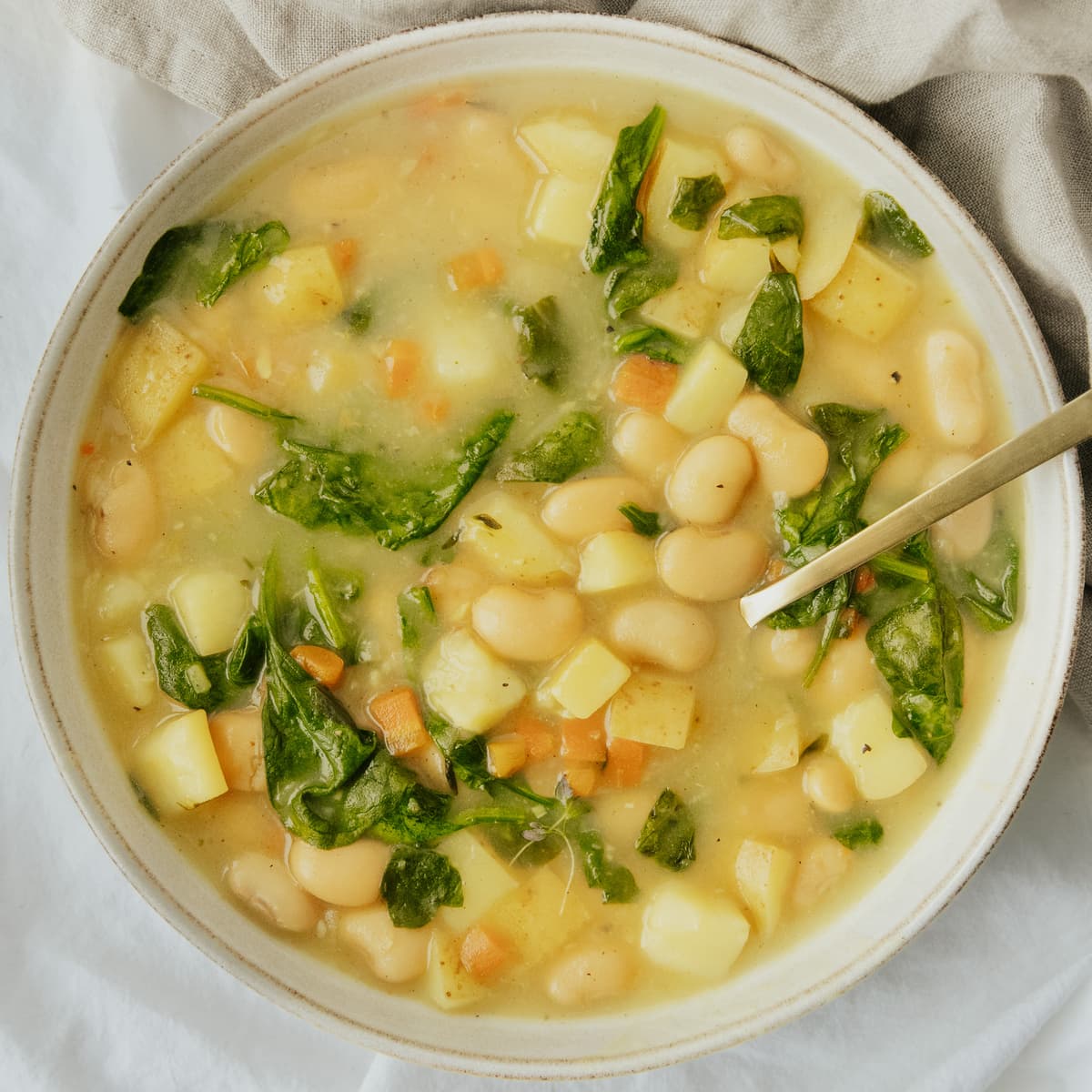 Lemony White Bean Soup | Cookies and Salt