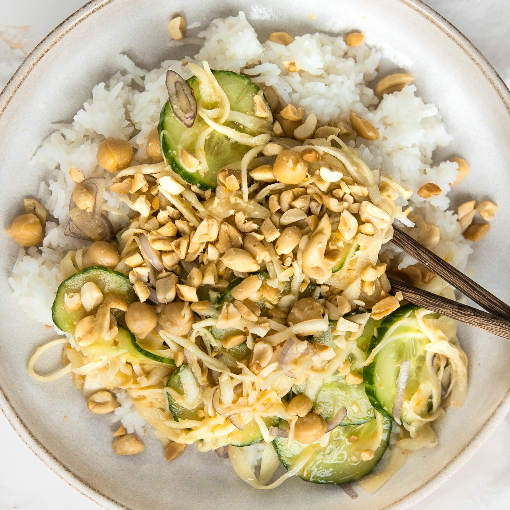 Miso Cucumber Rice Bowl