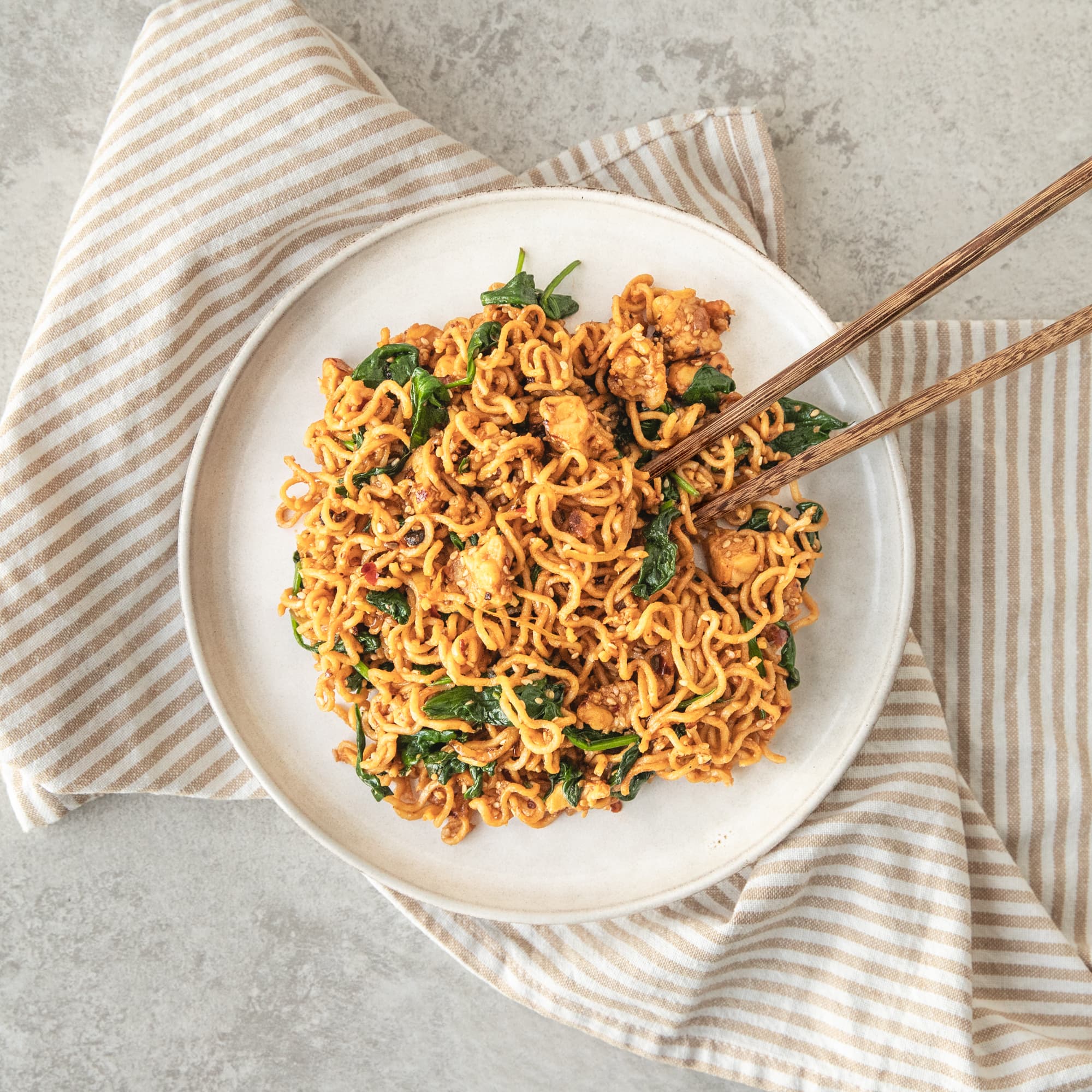 Stir Fry Tempeh Noodles