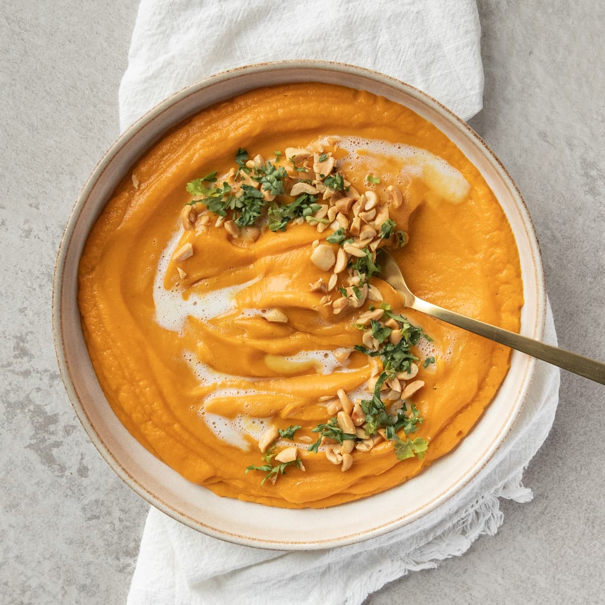 Sweet Potato Peanut Soup | Cookies and Salt