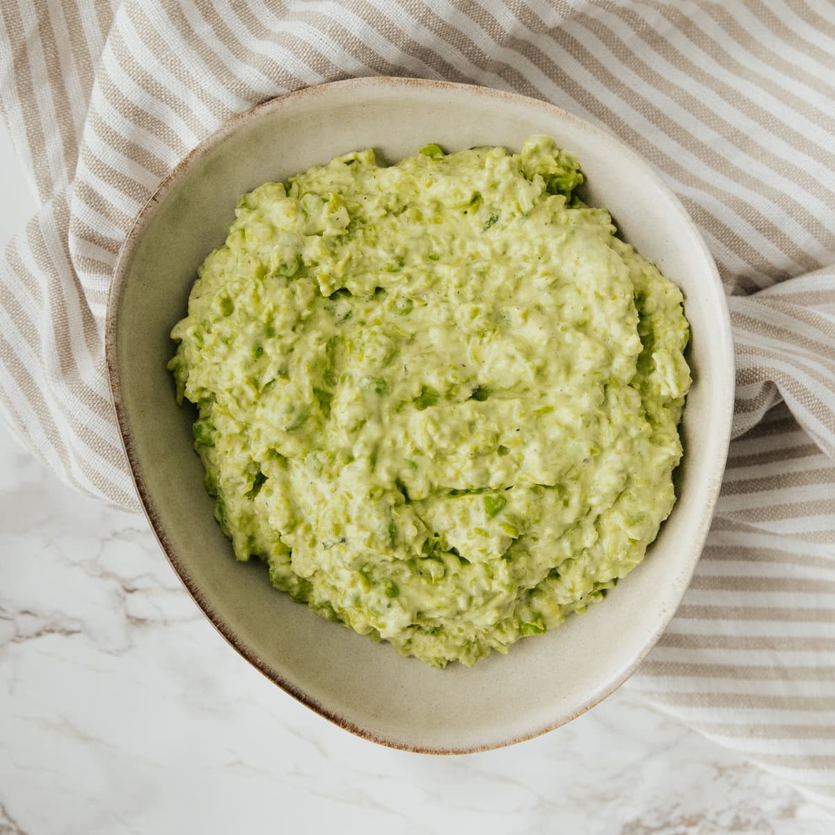 Vegan Minty Green Pea Cream | Cookies and Salt