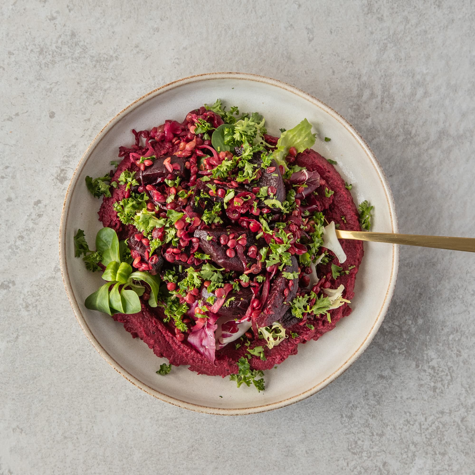 Vibrant Beet Hummus Bowl